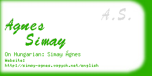 agnes simay business card